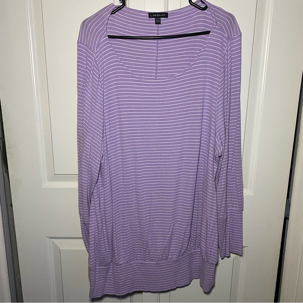 Lane Bryant Purple Long Sleeve Tunic